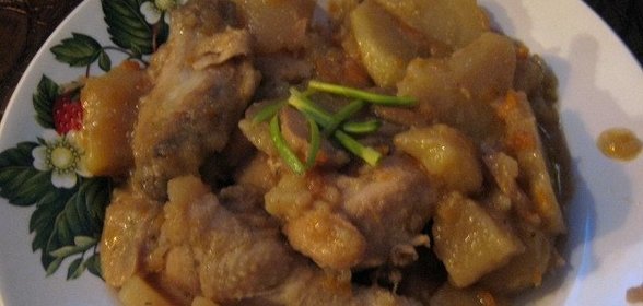 Курица с сушеными грибами