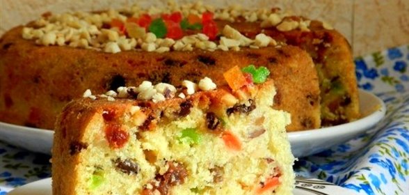 Кекс с орехами в мультиварке