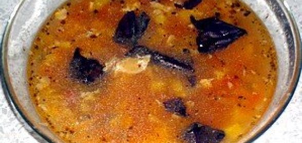 Суп с макаронами и сыром