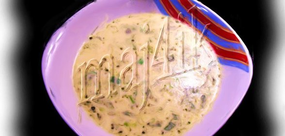 Суп из зелёного лука с сыром