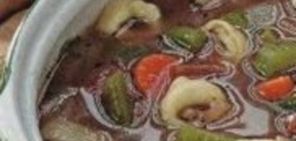 Овощной суп с тортеллини