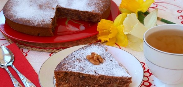 Постный медово-шоколадный манник