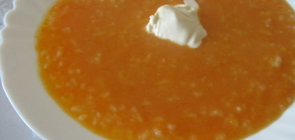 Тыквенная каша с молоком и рисом