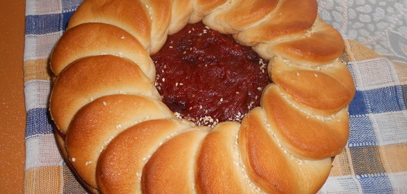 Постный тыквенно-сливовый пирог