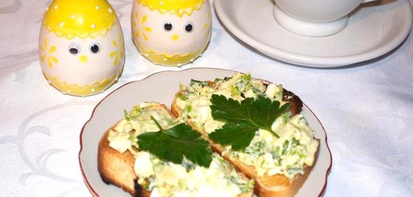 Крутоны с брюссельской капустой