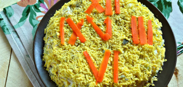 Фруктово-слоеный торт