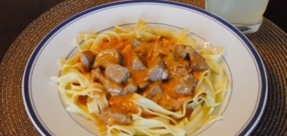 Бефстроганов с горчицей