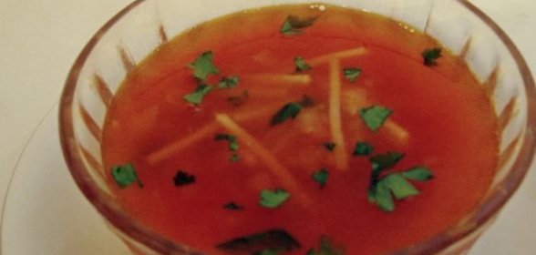Томатный суп с вермишелью