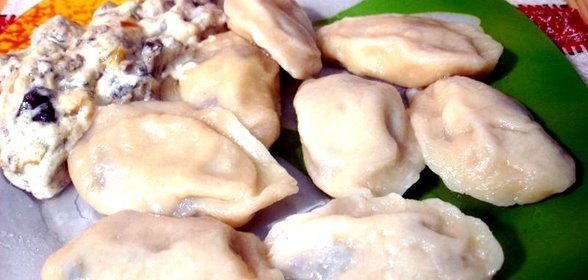 Вареники с картофелем и белыми грибами