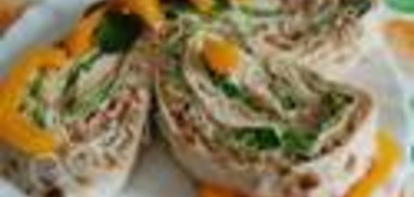 Закуска из лаваша с мясным фаршем