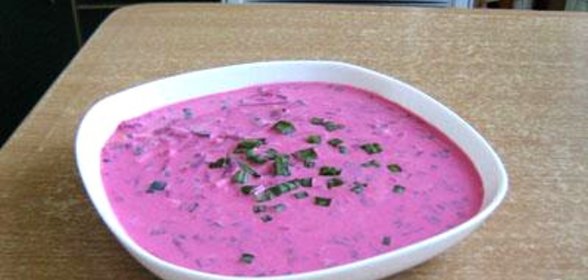 Литовский холодный борщ Шальтибарщчей