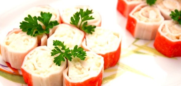 Фаршированные крабовые палочки