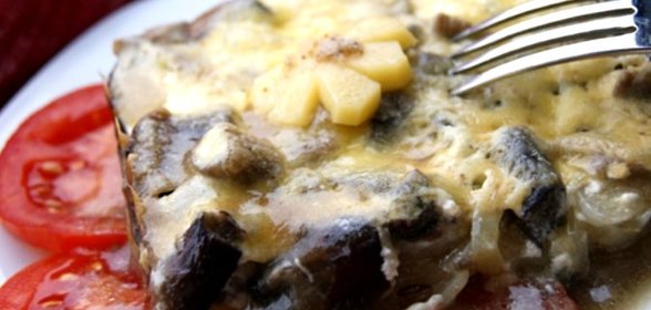 Лисички, запеченные в духовке с овощами