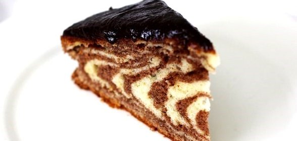 Торт «Зебра» с глазурью