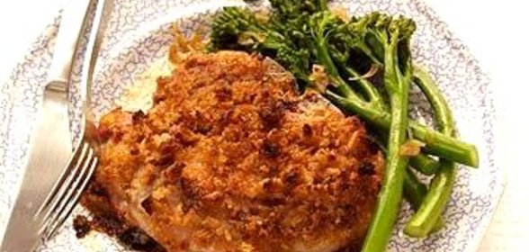 Хрустящие свиные отбивные с абрикосом