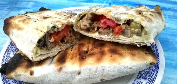 Шаурма со свининой и баклажанами