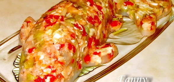 Заливное из копченой рыбы