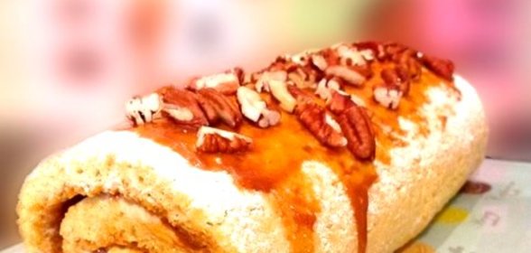 Бисквитный рулет с масляным кремом