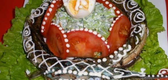 Блинчики с овощными полосками