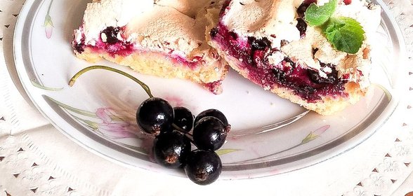 Смородиновое печенье с безе