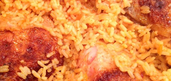 Курица в рисовой шубе