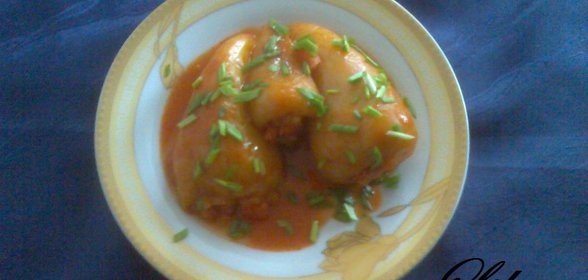 Фаршированный перец с печенью