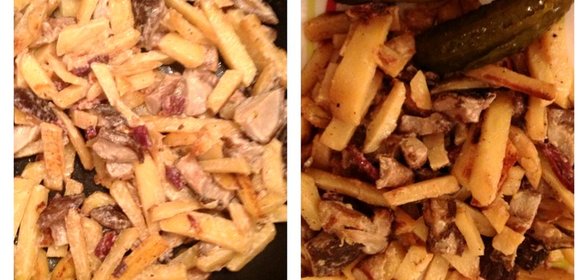 Опята с картошкой в сметане