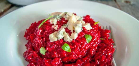Ризотто со свеклой и сыром дор блю в мультиварке KitchenAid