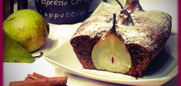 Torta pere cioccolato. Шоколадный кекс с целыми грушами