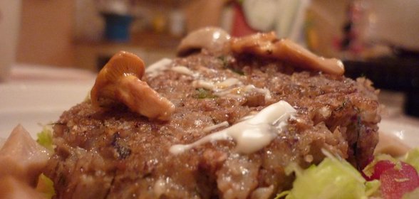 Гречневые котлеты с солёными грибами.(Дуэль)