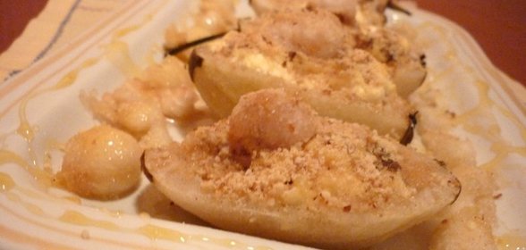 Груши запеченные с творогом