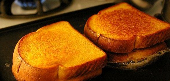 Сырные тосты на сковородке