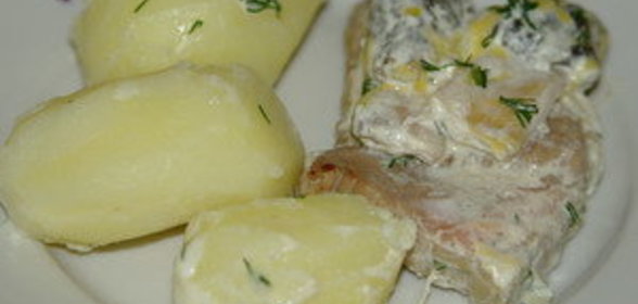 Телятина со сморчками в сливочном соусе (дуэль)