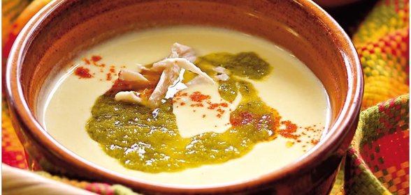 Вишисуаз с курицей и луковым маслом