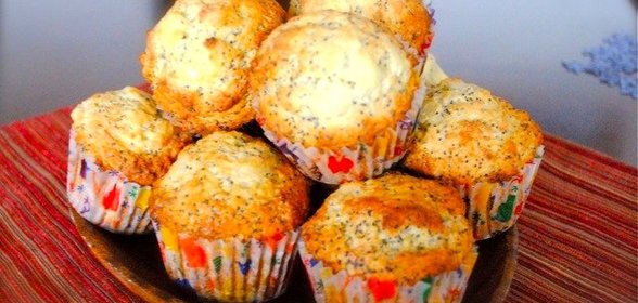 Лимонные маффины с маком