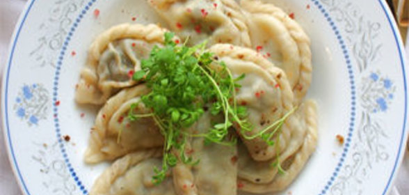 Вареники с фасолью и грибами