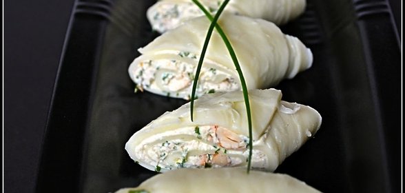 Сырные рулетики с творогом