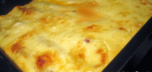 Каннеллони под белым соусом