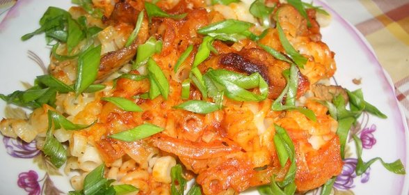 Запеканка из макарон со свининой