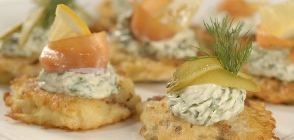 Картофельные латкес с грибами