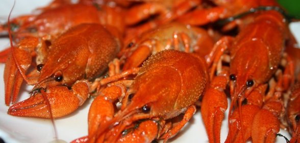 Ароматные вареные раки