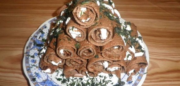 Печеночные рулетики с начинкой