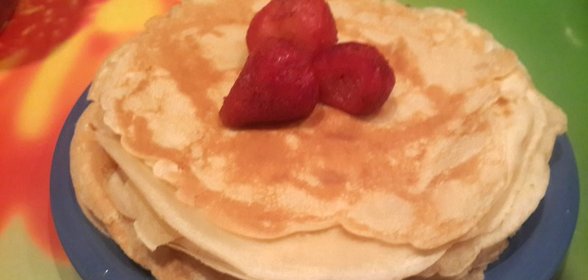 Блины на скорую руку на молоке и воде