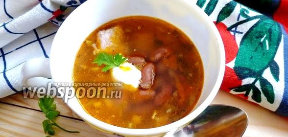Рассольник с фасолью