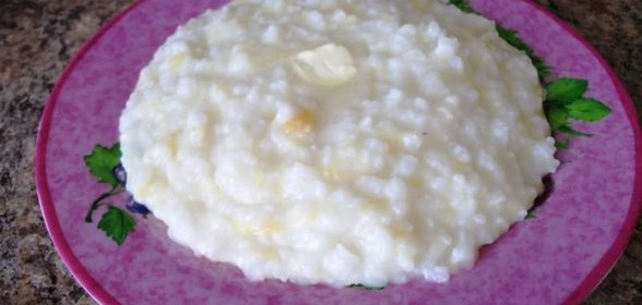 Молочная рисовая каша с тыквой на молоке