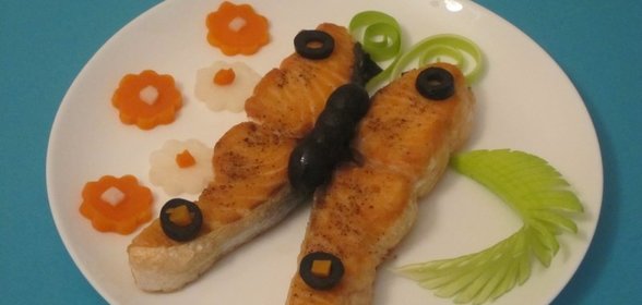 Лосось жареный Бабочка