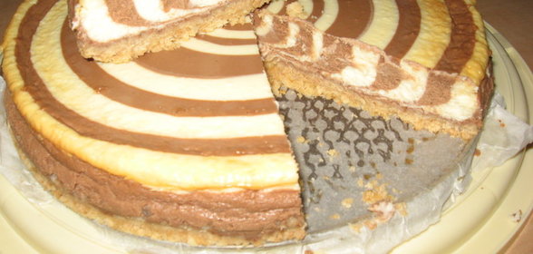 торт Спиральшоколадно-творожный