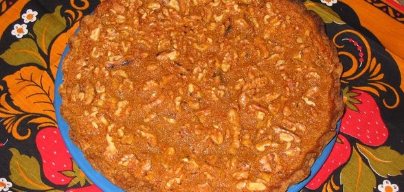 Карамельно-ореховый торт