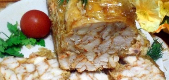 Рулет из курицы Мраморный