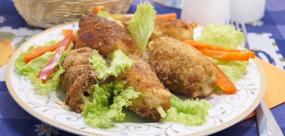 Отбивные из индейки с ветчиной и сыром